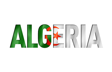 Image showing algerian flag text font