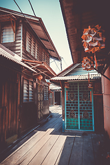 Image showing George Town Chew jetty, Penang, Malaysia