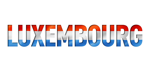 Image showing luxembourg flag text font