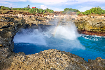 Image showing Devil’s tears landmark, Nusa Lembongan island, Bali, Indonesia