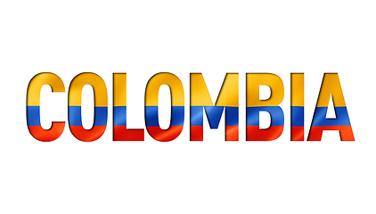 Image showing colombian flag text font