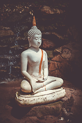 Image showing Buddha statue in jungle, Wat Palad, Chiang Mai, Thailand