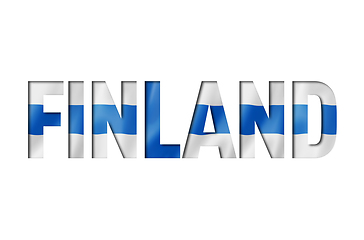 Image showing finnish flag text font