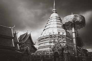 Image showing Wat Doi Suthep golden stupa, Chiang Mai, Thailand