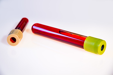 Image showing Blood test tubes