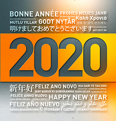 Image showing Happy new year greetings from the world