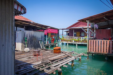 Image showing George Town Chew jetty, Penang, Malaysia