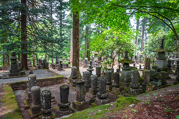 Image showing Narabi Jizo graveyard, Nikko, Japan