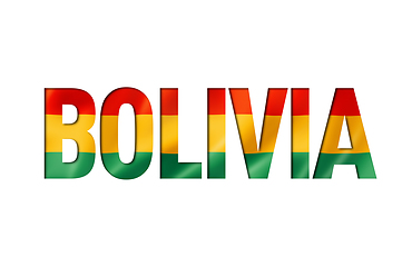 Image showing bolivian flag text font