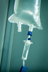 Image showing Intravenous drip equipment in hospital