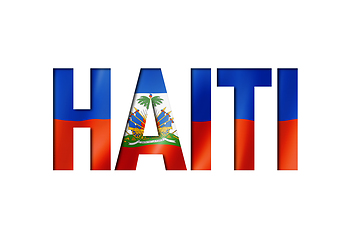 Image showing haitian flag text font