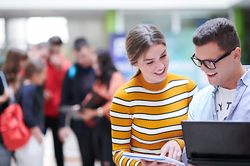 Image showing students using modern technology in school