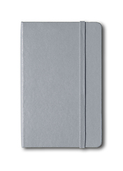 Image showing Grey closed notebook isolated on white