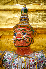 Image showing Yaksha statue, Grand Palace, Bangkok, Thailand