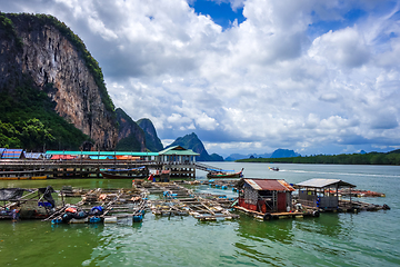 Image showing Koh Panyi fishing village, Phang Nga Bay, Thailand