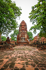 Image showing Buddha statue in Wat Mahathat, Ayutthaya, Thailand