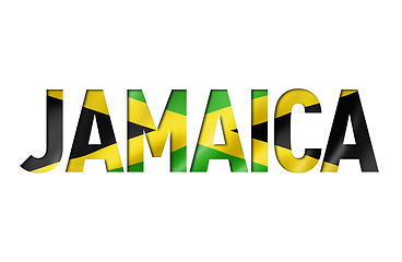 Image showing jamaican flag text font