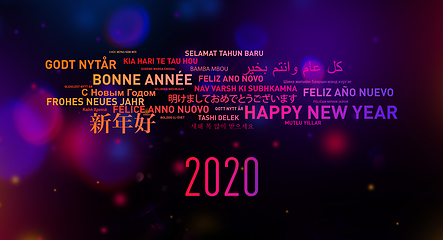Image showing Happy new year card from the world