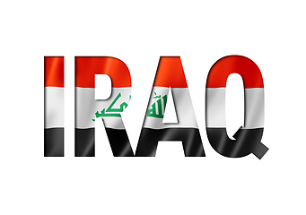 Image showing Iraqi flag text font