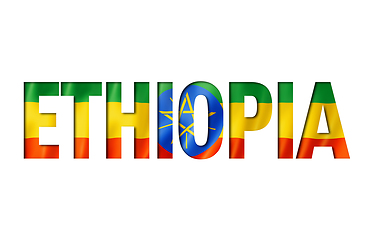 Image showing ethiopian flag text font