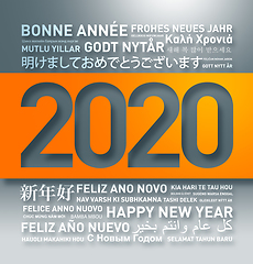 Image showing Happy new year greetings card from the world