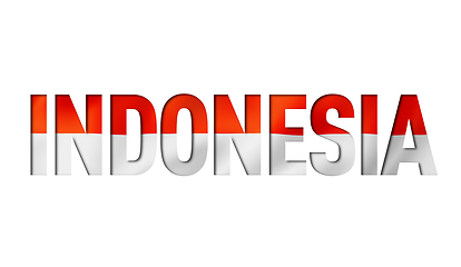 Image showing indonesian flag text font