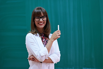 Image showing the professor explains the task on the board