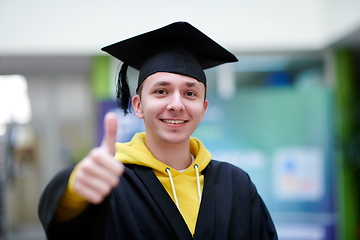 Image showing portrait of the student on graduation day