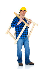 Image showing Carpenter at work