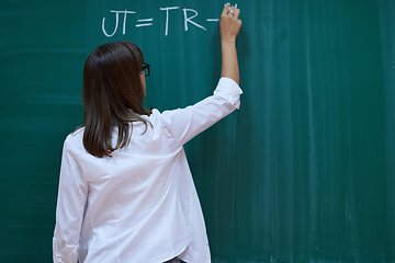 Image showing the professor explains the task on the board