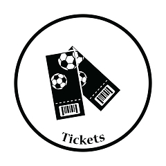 Image showing Two football tickets icon