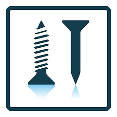 Image showing Icon of screw and nail