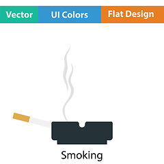 Image showing Cigarette in an ashtray icon