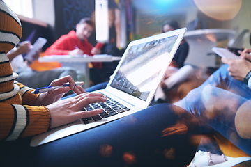 Image showing students using modern technology for school project