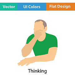 Image showing Thinking man icon