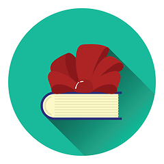 Image showing Book with ribbon bow icon