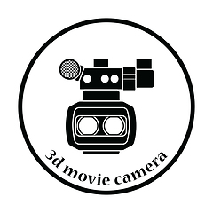 Image showing 3d movie camera icon