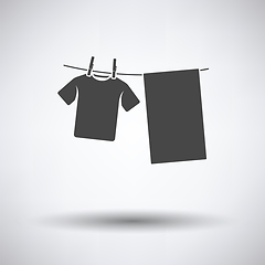 Image showing Drying linen icon