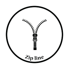 Image showing Sewing zip line icon