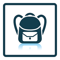 Image showing Icon of School rucksack