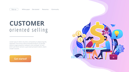 Image showing Consultative sales concept landing page.