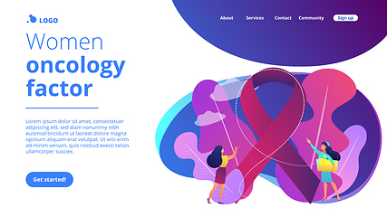 Image showing Breast cancer concept landing page.