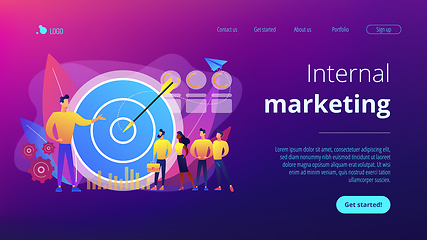 Image showing Internal marketing concept landing page.