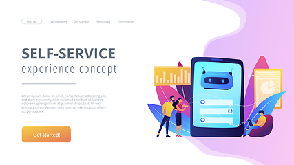 Image showing Chatbot customer serviceconcept landing page.