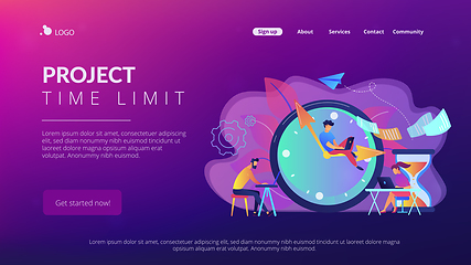 Image showing Deadline concept landing page.