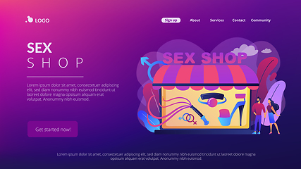 Image showing Sex shop concept landing page.