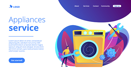 Image showing Repair of household appliances concept landing page.
