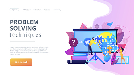 Image showing Problem solvingconcept landing page.