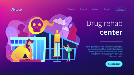 Image showing Drug rehab center concept landing page.