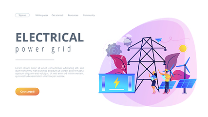 Image showing Energy storage concept landing page.